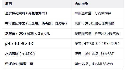 硝化系统崩溃常见诱因